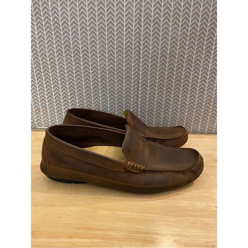 ✅Nisolo Moreno Mens brown Leather slip On Loafers